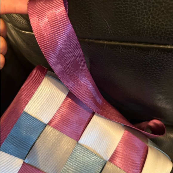 Harveys holiday purple and blue ice skating  Crossbody Bag - Picture 9 of 11